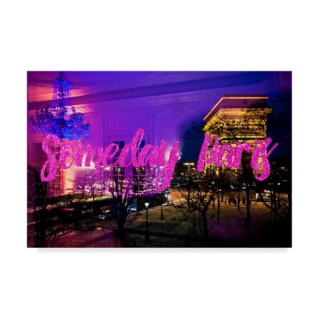 Trademark Fine Art Philippe Hugonnard 'Someday Paris Arc de Triomphe by Night' Canvas Art, 12x19 PH01058-C1219GG
